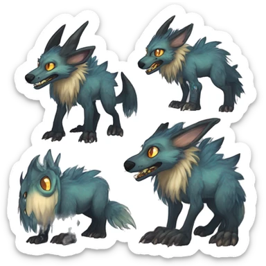Cute Protogen-vernid-sergal-wickerbeast by griffsnuff & LiLaiRa & Falvie full body  sticker