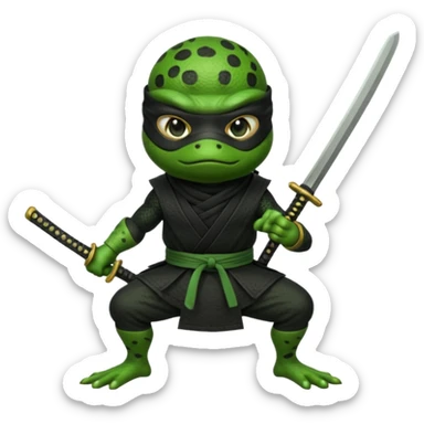 frog ninja sticker