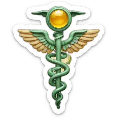 The Hermes caduceus sticker