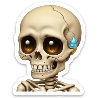 Squelette qui pleure sticker
