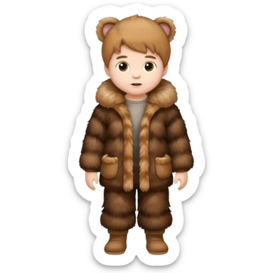 a full body of baby boy wearing fur clothing



















 sticker