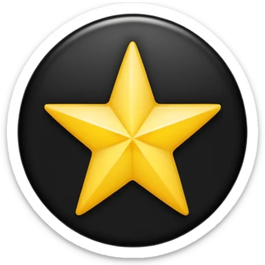 Make a star inside a clean black circle only sticker