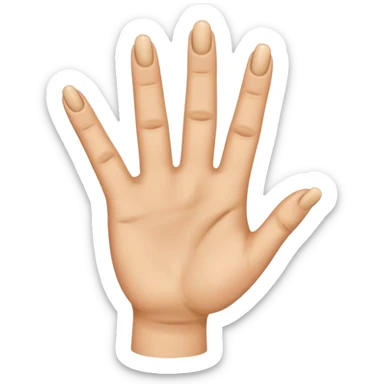 make me an emoji where all the fingers are up but thr ring finger is half down sticker