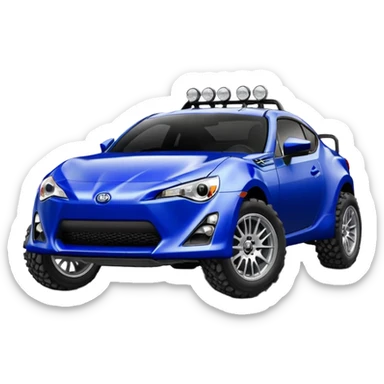 Ultramarine 2013 Off road monster scion fr-s silver wheels  sticker