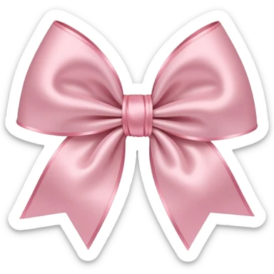 light pink bow on light pink bow sticker