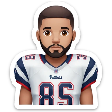 White Drake Maye patriots sticker