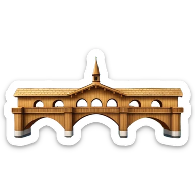 create an emoji of the chapel bridge in lucerne sticker