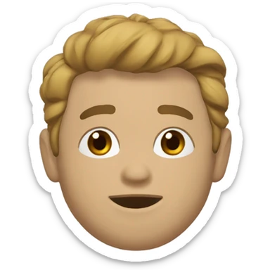  CHICO CON PELO CLARO Y LUNres EN LAS MEJILLAS sticker