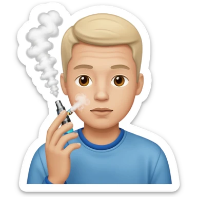 guy vaping sticker