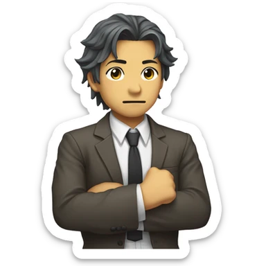 Shinzou wo sasageyo fist on chest sticker