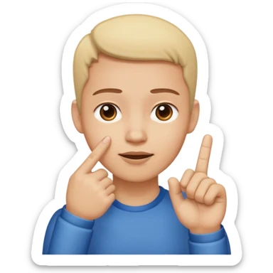 showing with your big finger on the neck  sticker