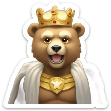Heavenly bear of power sticker