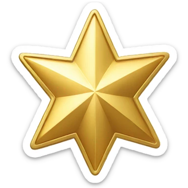 gold star space token coin sticker
