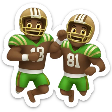 two guys doing tiki-tala playing football sticker
