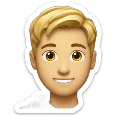 young handsome video editor sticker