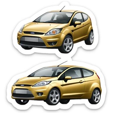 Ford Fiesta 2004 gold color sticker