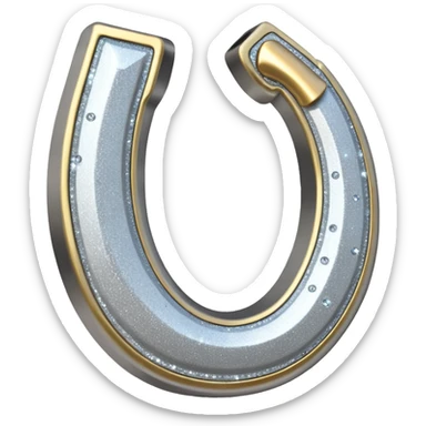 Glittery horseshoe  sticker