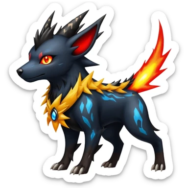 Luxray-Manectric-Houndoom-Pokémon-Fakémon-hybrid-creature sticker