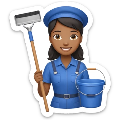 Window Cleaner  black woman sticker