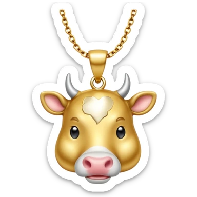 i need combination of this two emojis for making a neckless ❤️🐮 sticker