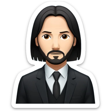 Elinde silah tutan jon wick sticker