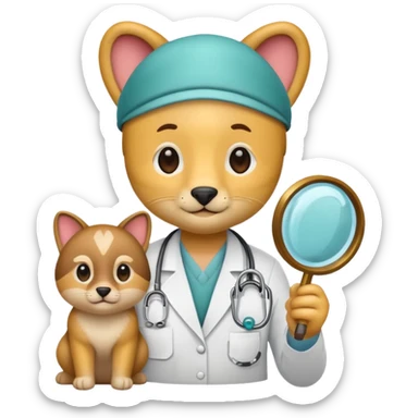 emoji for veterinarium hospital for rare animal - for services sticker