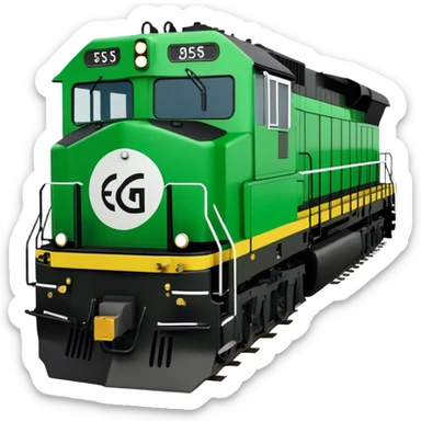 Locomotive (Freight) - GE ES44AC (Model Year: 2021) (Iconic colour: Green and black) sticker