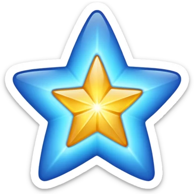 make a blue star sticker
