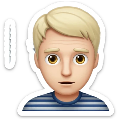 Male peeking through the blinds  sticker