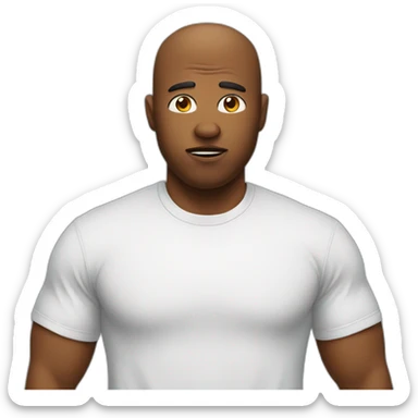 confused guy in a tshirt sticker