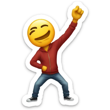 original emoji shape dabbing  sticker