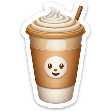 latte in a paper take out cup without whipped cream sticker