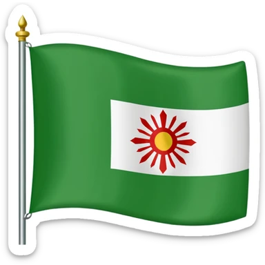 Just do a simple flag I want to put in my bio. Have u seen the panjshir flag do that it’s not in the emojis but make it exactly like the picture don’t add anything else. something on the middle search it up and make it in a shape of flag like the emojis no it’s goes like green on  sticker