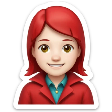 Minecraft villager wearing a red coat sticker