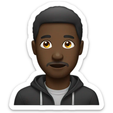 black man suffering racism sticker