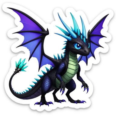 Punk’ish Edgy Badass Dark Gothic Flygon-Aurorus-Amaura-Hybrid-Creature sticker
