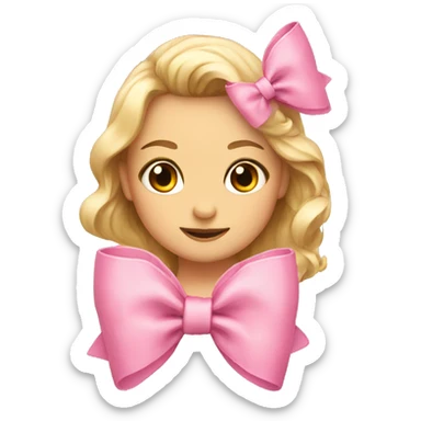 cute pink bows sticker