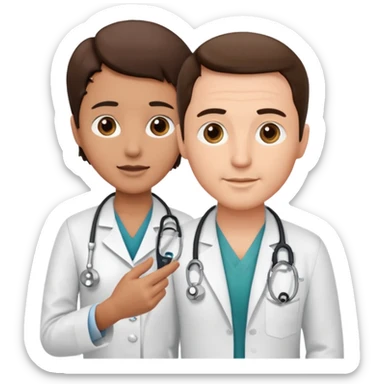 doctor Schaefer treating a  patient sticker