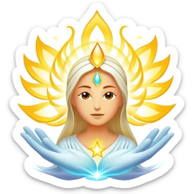 manifestation visualization, energy, spiritual concept sticker