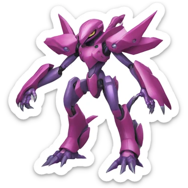  Cool Edgy Godly Futuristic Digimon-Fakemon-Genesect-Reptile full body sticker