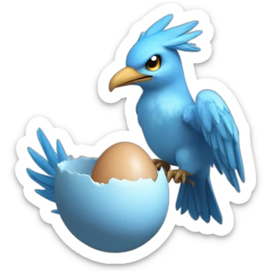 crazy funny stupid Articuno pokemon baby's realistic boku no pik o egg dual sticker