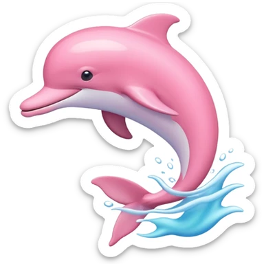 Pastel pink Dolphin sticker