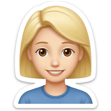 thinking with a smile sticker