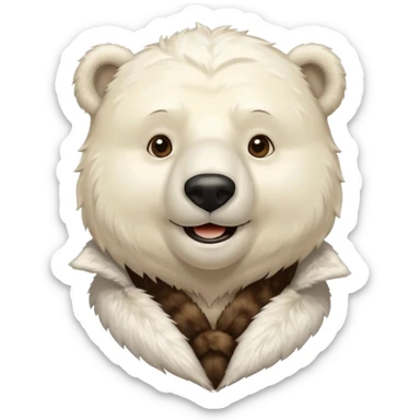 Oso polar millonario Alegre  sticker