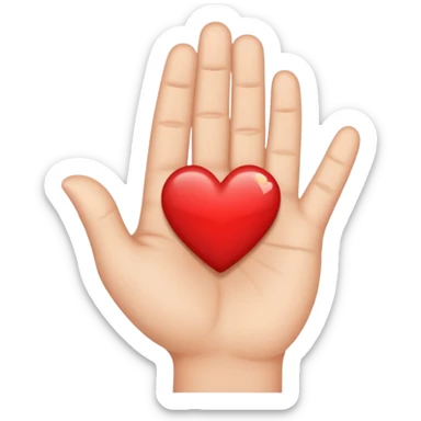 Une main qui forme un demi cœur sticker
