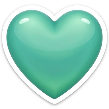 Corazon verde agua sticker