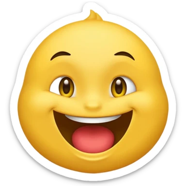 Un emoji heureux pouce en l’aire qui fait peur sticker