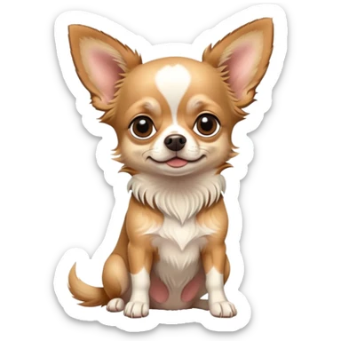 Chihuahua lange Haare sitzend merle sticker