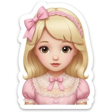 Pink Lolita with blonde hair sticker