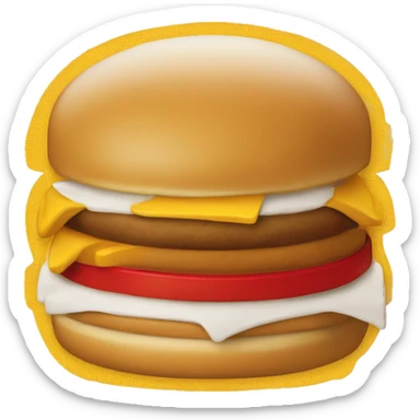 “McDonald’s store with the iconic golden arches, a red and yellow color scheme, and a simple, recognizable design that captures the essence of a fast food restaurant.” sticker